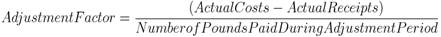 Adjustment Factor
